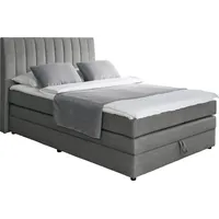 Alina Boxspringbett ALINA "Marvin", grau (grau tra 19), B:131cm