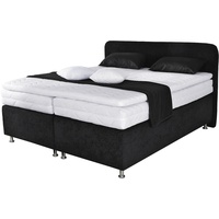 Westfalia Schlafkomfort Boxspringbett, schwarz, B:190cm L:212cm, Bezug Kaltschaum-Topper: mit