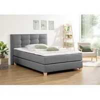 Home Affaire Boxspringbett HOME AFFAIRE "Moulay", grau, B:134cm L:211cm,
