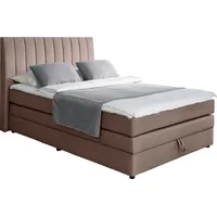 Alina Boxspringbett ALINA "Marvin", braun (hellbraun xbo 2), B:131cm