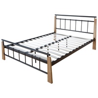 Homestyle4u Metallbett 160x200 cm Schlafzimmer, Betten, Metallbetten