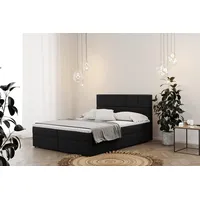 Fun Möbel Boxspringbett Schlafzimmerbett CALVIN 180x220cm in Stoff Matt