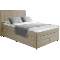 Alina Boxspringbett ALINA "Marvin", beige (schlamm tls 49), B:131cm