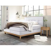 Hasena Boxspringbett »Bella«, inkl. Topper, Massivholzrahmen aus Eiche, braun