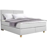 Home Affaire Boxspringbett HOME AFFAIRE "Nele", grau (hellgrau), B:141cm
