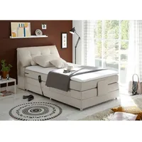 Lomadox Boxspringbett 120x200 cm Hotelbett Einzelbett Jugendbett, elektrisch verstellbar