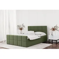 Fun Möbel Boxspringbett Schlafzimmerbett JOST 200x200cm in Stoff Matt