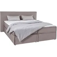 LeGer Home by Lena Gercke Boxspringbett "Yuma", grau (hellgrau),