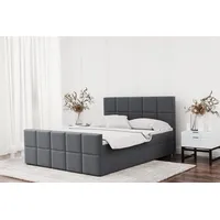 Fun Möbel Boxspringbett Schlafzimmerbett JOST 140x200cm in Stoff Matt