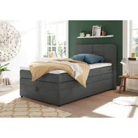 Lomadox Boxspringbett 120x200 cm Jugendbett mit Bettkasten Hotelbett in