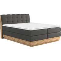 Home Affaire Boxspringbett HOME AFFAIRE "Naome", grau (anthrazit), B:181cm