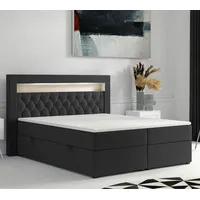 Möbel punkt Boxspringbett DENVER mit LED und Bettkasten 180