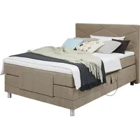 Alina Boxspringbett ALINA "Tabea", grau (graubeige tbs 12), B:148cm