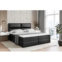 Altdecor Boxbett, Schwarz Hochglanz, Holzwerkstoff, Höhe ca. 20 cm