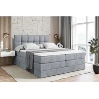 Altdecor Boxspringbett Grau, Holzwerkstoff, Höhe ca. 37 cm 160x200