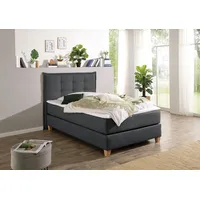Home Affaire Boxspringbett HOME AFFAIRE, grau (anthrazit), B:140cm L:209cm,