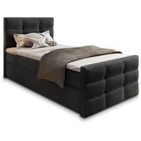 Masseno Boxbett mit Bettkasten - schwarz , Maße cm