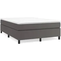 VidaXL Bettgestell Grau 140x200 cm Kunstleder