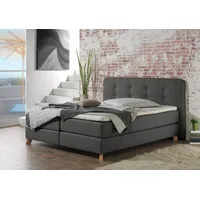 Home Affaire Boxspringbett HOME AFFAIRE "Cecina", grau (anthrazit), B:162cm