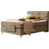 Alina Boxspringbett ALINA "Matea", grau (graubeige tbs 12), B:98cm