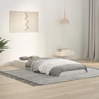 VidaXL Massivholzbett Weiß 75x190 cm Small Single Kiefer1370428