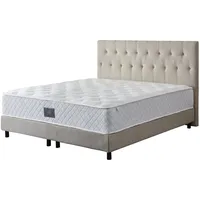 V6 Boxspringbett Modell 211 mit Taschenfederkernmatratze - Beige)