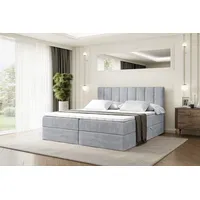 Altdecor Boxbett, Hellgrau, Holzwerkstoff, Höhe ca. 20 cm 120x200