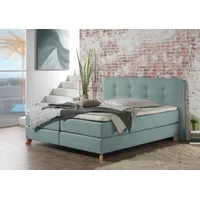 Home Affaire Boxspringbett HOME AFFAIRE "Cecina", blau (petrol), B:202cm