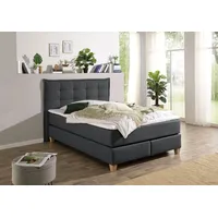Home Affaire Boxspringbett HOME AFFAIRE, grau (anthrazit), B:160cm L:209cm,