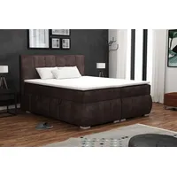 Fun Möbel Boxspringbett Schlafzimmerbett VINCENZA 140x200cm in Stoff Preston