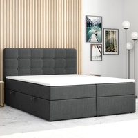 M-punkt Boxspringbett Prag Chesterfield - Grau