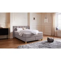 Home Affaire Boxspringbett HOME AFFAIRE "Harmones", grau (hellgrau), B:163cm