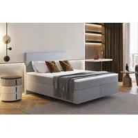 Fun Möbel Boxspringbett Schlafzimmerbett DEVIL Premium 180x200cm in Stoff