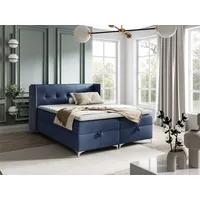 Fun Möbel Boxspringbett Bett Schlafzimmerbett 120x200cm GENET Stoff Matt