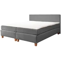 Alina Boxspringbett ALINA, grau (dunkelgrau tcm 89), B:181cm L:206cm,