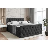 Altdecor Boxspringbett mit H3 Matratze-Bonellfederung, H4 Multipocket-Matratze (18 cm