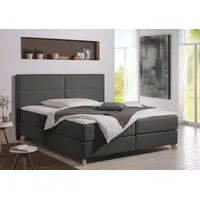 Home Affaire Boxspringbett HOME AFFAIRE "Caria", grau (anthrazit), B:211cm