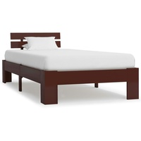 VidaXL Massivholzbett Dunkelbraun Kiefer 90x200 cm617179