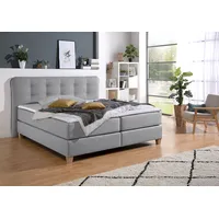 Home Affaire Boxspringbett HOME AFFAIRE, grau, B:178cm L:209cm, Komplettbetten,