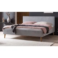 Meise Möbel Polsterbett Stormy in grau Doppelbett 180 x