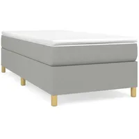 VidaXL Bettgestell ohne Matratze Hellgrau 90x190 cm Stoff