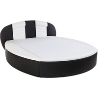 Westfalia Schlafkomfort Rundbett, schwarz (schwarz, weiß), B:180cm L:230cm, Bezug