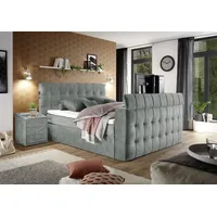 Set One by Musterring Boxspringbett "Richmond", grau, B:203cm L:243cm,
