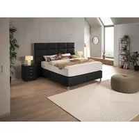 Alina Boxspringbett ALINA "Paige", schwarz (schwarzgrau hga 139), B:248cm