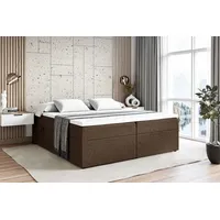 Altdecor Boxbett, Braun, Höhe ca. 20 cm, 140x200 cm,