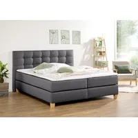 Home Affaire Boxspringbett HOME AFFAIRE "Moulay", grau (anthrazit), B:214cm