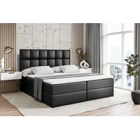 Altdecor Boxbett, Schwarz Hochglanz, Holzwerkstoff, Höhe ca. 19 cm