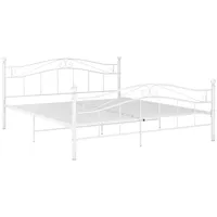 VidaXL Bett Weiß Metall 160x200 cm