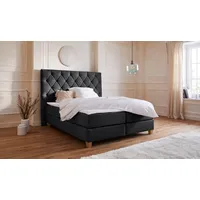 Home Affaire Boxspringbett HOME AFFAIRE "Harmones hoch", grau (anthrazit),