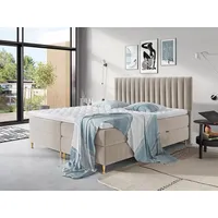Mirjan24 Boxspringbett Elegance, Stilvoll Doppelbett mit zwei Bettkästen +
